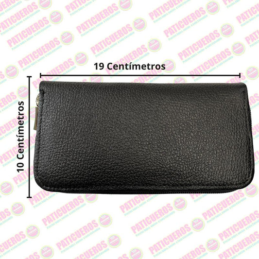 Billetera Cuero Bovino Colombiana Cremallera Cierre Mujer Dama Bolsillo Celular