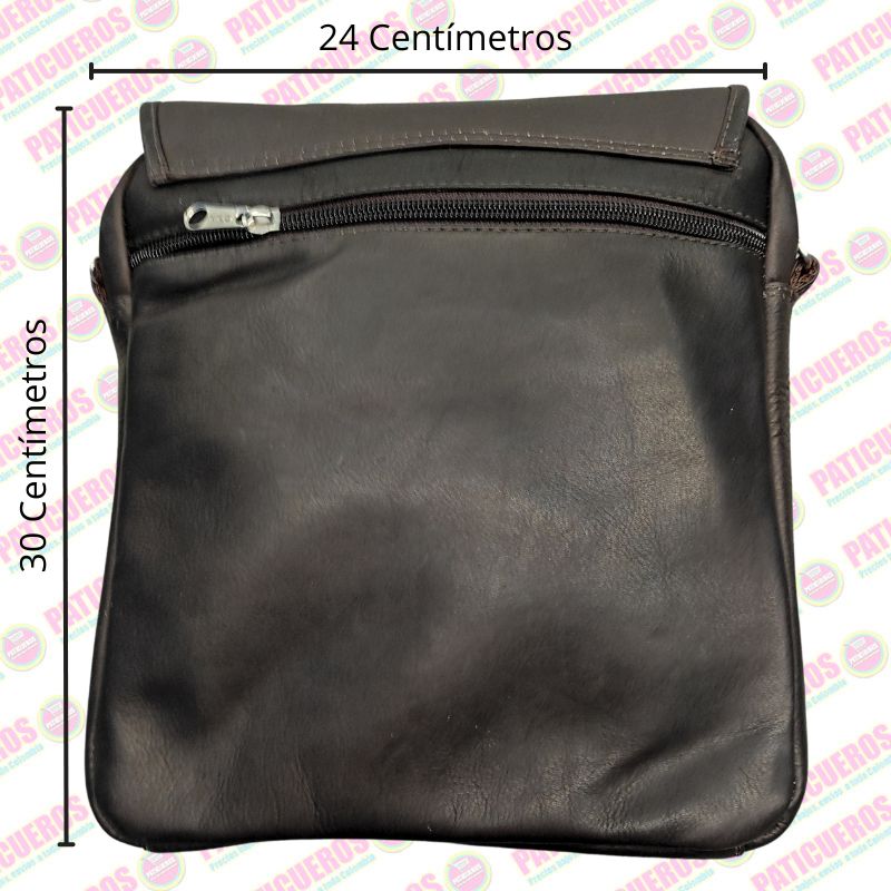 Bolso Carrier Manos Libres Bandolera Morral Cuero Bovino Tamaño Extra Grande Unisex