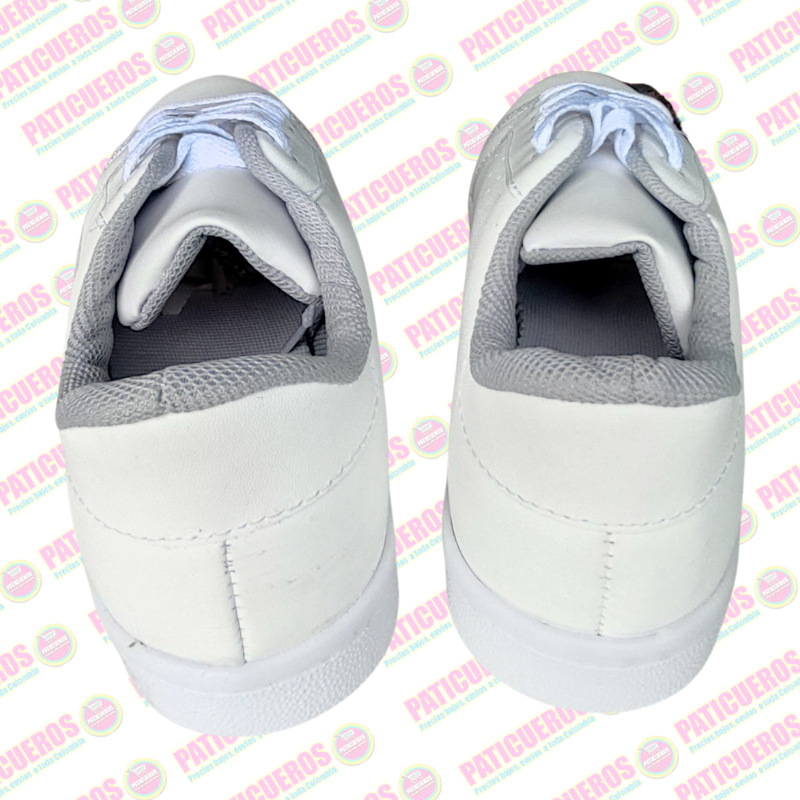 Tenis Zapatillas Colegial Cuero Blanco Envío 2 Días Toda Colombia Unisex