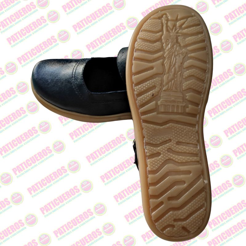 🎁 Envío gratis / Zapatos En Cuero Negro Estilo Mafalda Para Mujer