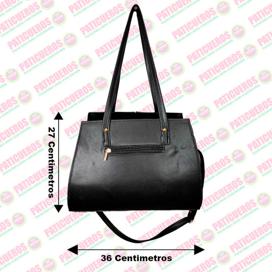 Bolso Diseño Liso De Material Sintético Con Asas Para Mujer Hecho En Colombia