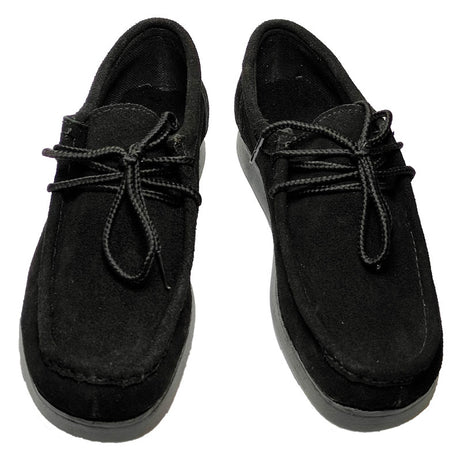 Bajo Pedido / Zapatos En Cuero Gamuza Negra Estilo Abuelo ¡Producto Colombiano!