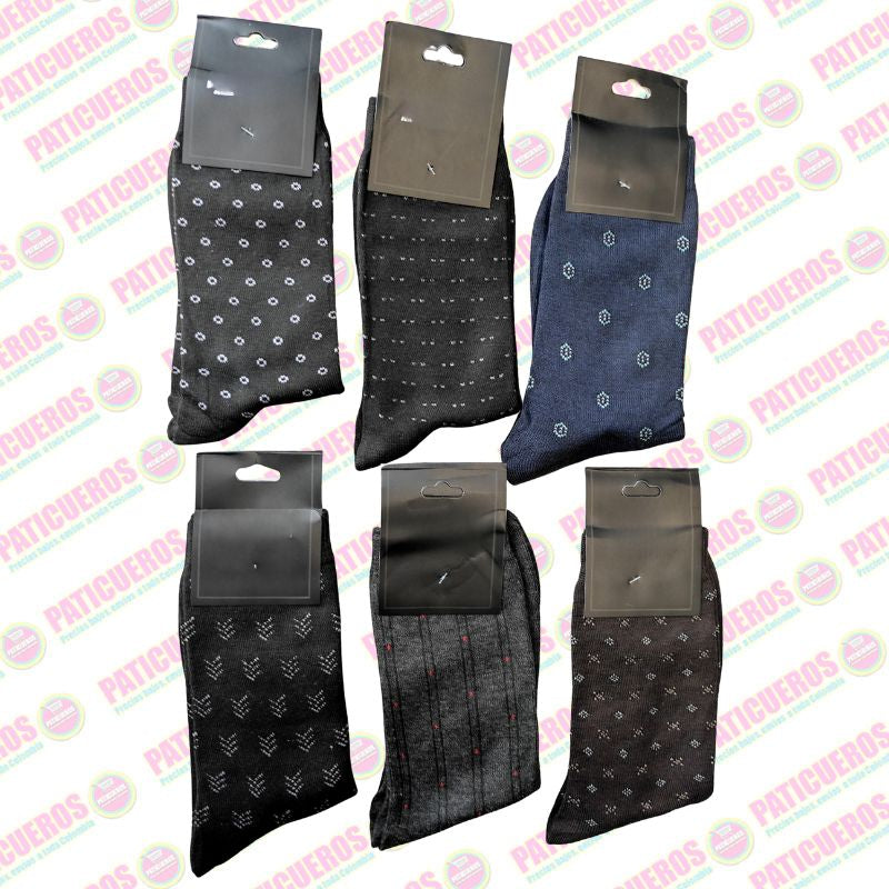 Pack 6 Pares De Medias Surtidas Para Vestir Formal