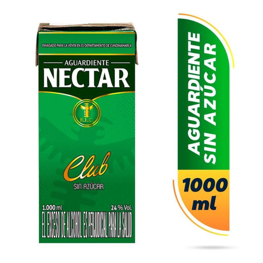 Aguardiente Nectar Club Tetra Pak 1000 ml - Tradición y Sabor Auténtico Colombiano