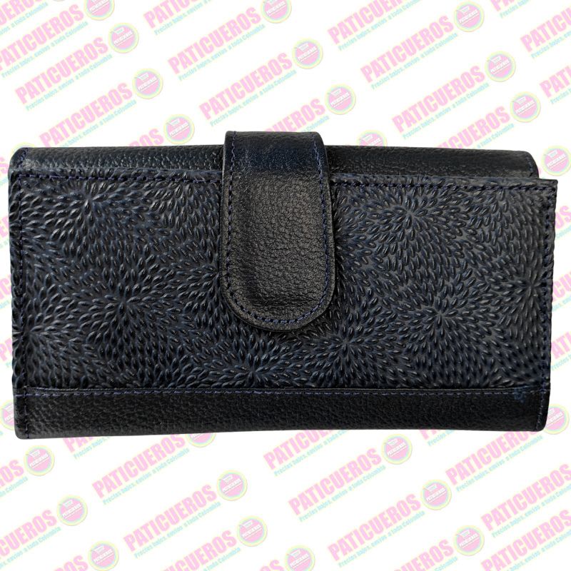 Billetera Cartera Monedero Cuero Genuino Dama Mujer embrague largo