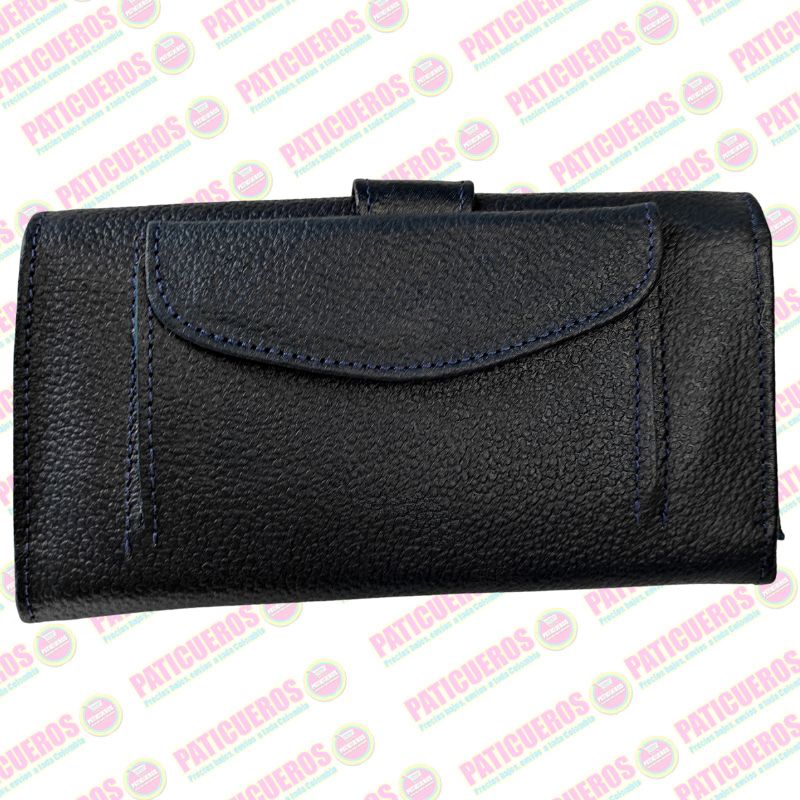 Billetera Cartera Monedero Cuero Genuino Dama Mujer embrague largo