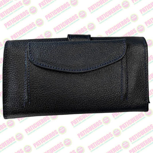 Billetera Cartera Monedero Cuero Genuino Dama Mujer embrague largo