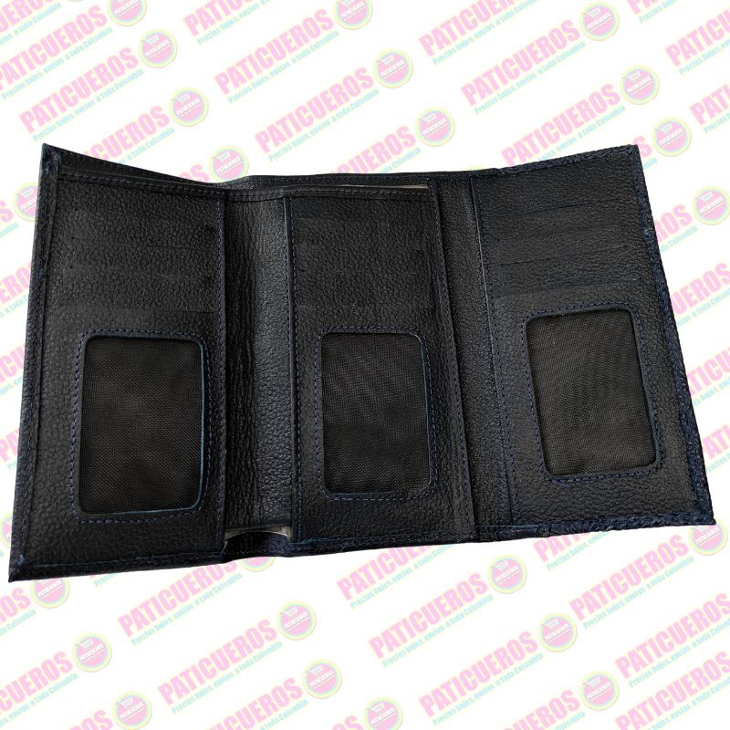 Billetera Cartera Monedero Cuero Genuino Dama Mujer embrague largo