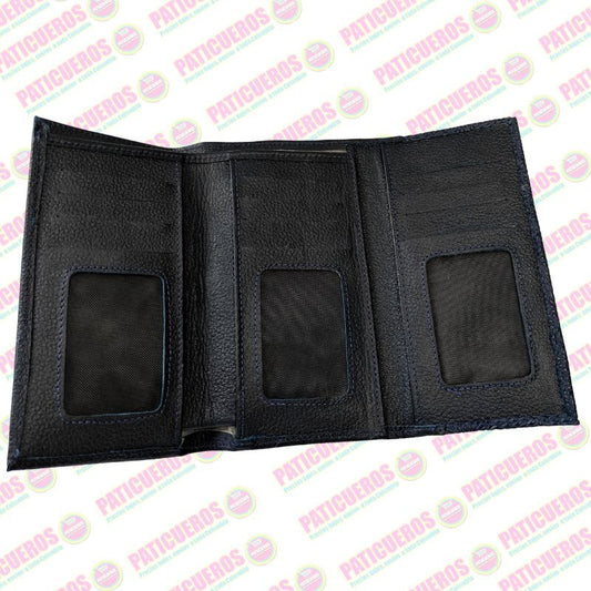 Billetera Cartera Monedero Cuero Genuino Dama Mujer embrague largo