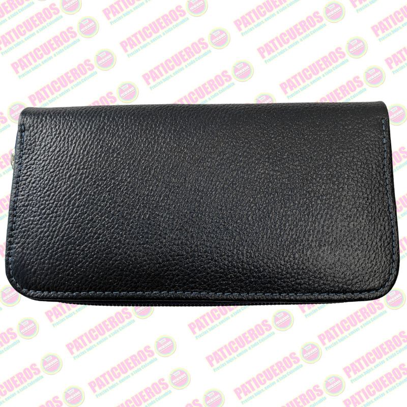 Billetera Cuero Bovino Colombiana Cremallera Cierre Mujer Dama Bolsillo Celular