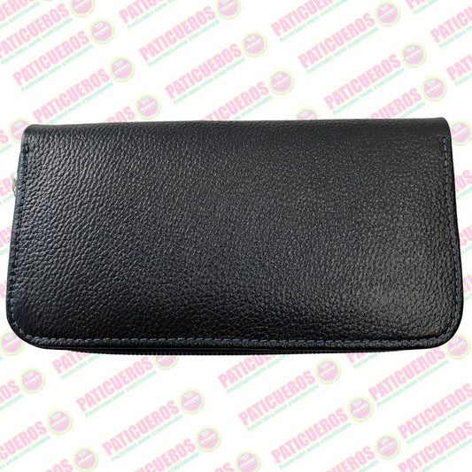 Billetera Cuero Bovino Colombiana Cremallera Cierre Mujer Dama Bolsillo Celular