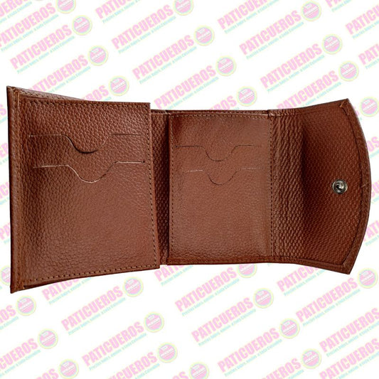 Billetera en cuero bovino pequeña – Elegante, práctica y con caja de regalo