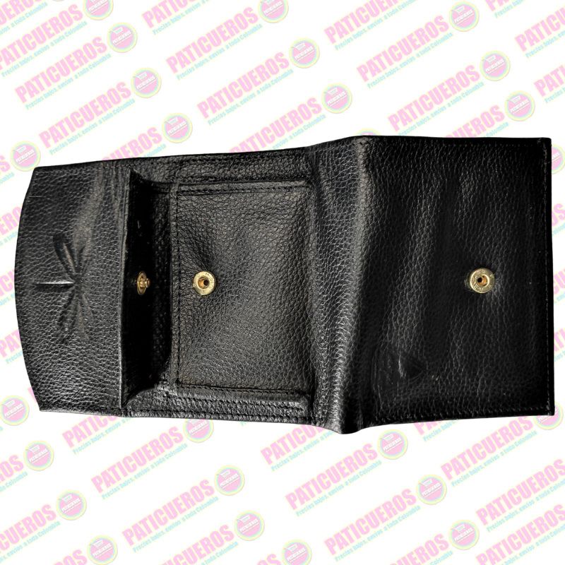 Billetera en cuero bovino pequeña – Elegante, práctica y con caja de regalo