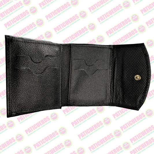 Billetera en cuero bovino pequeña – Elegante, práctica y con caja de regalo