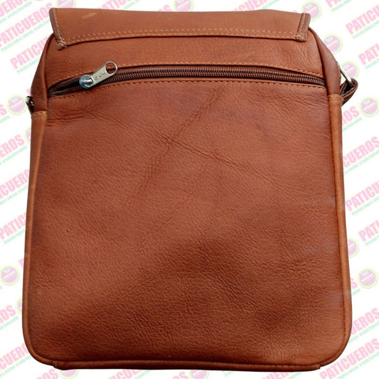 Bolso Carrier Manos Libres Bandolera Morral Cuero Bovino Tamaño Extra Grande Unisex