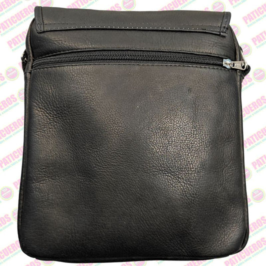 Bolso Carrier Manos Libres Bandolera Morral Cuero Bovino Tamaño Extra Grande Unisex