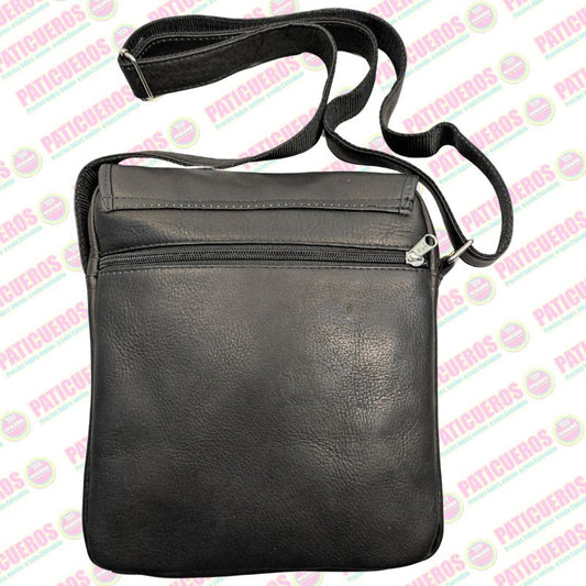 Bolso Carrier Manos Libres Bandolera Morral Cuero Bovino Tamaño Extra Grande Unisex