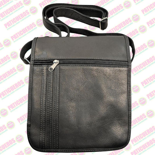 Bolso Carrier Manos Libres Bandolera Morral Cuero Bovino Tamaño Extra Grande Unisex