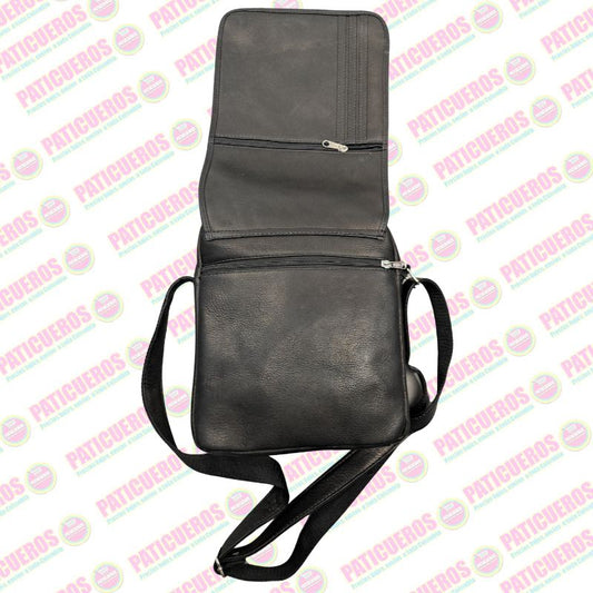 Bolso Carrier Manos Libres Bandolera Morral Cuero Bovino Tamaño Extra Grande Unisex
