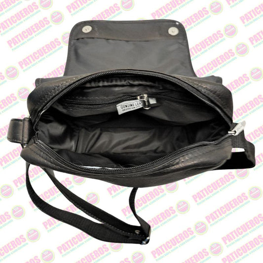 Bolso Carrier Manos Libres Bandolera Morral Cuero Bovino Tamaño Extra Grande Unisex