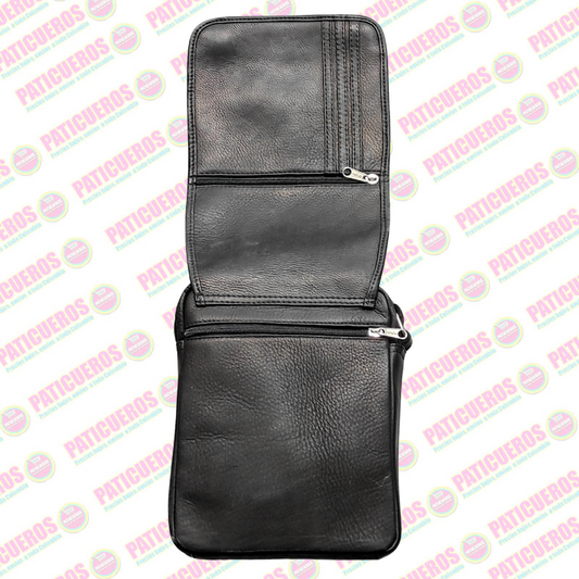 Bolso Grande Carriel Cuero Legitimo100% Maletín Manos Libres