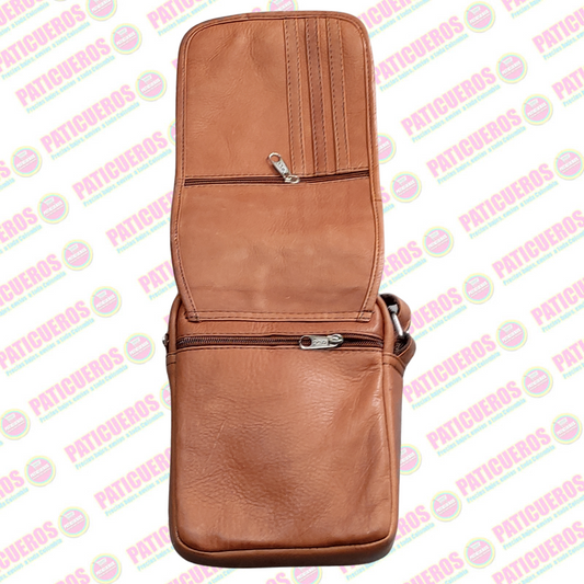 Bolso Carriel Mediano Cuero Legitimo 100% Manos Libres Envío 2 Días Colombia