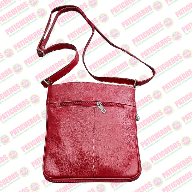 Bolso En Cuero Dama Carteras Mujer Bandolera Manos Libres