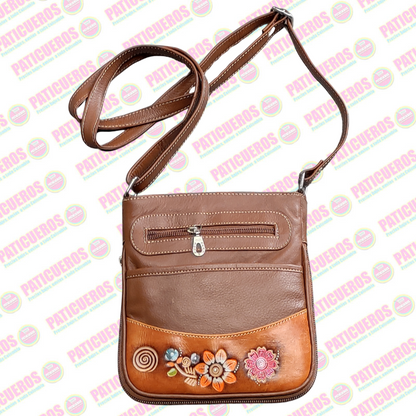 Bolso En Cuero Dama Morral Mochila Mujer Bandolera