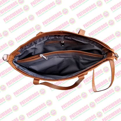 Bolso De Hombro En Cuero Genuino Mujer Bolsillo Para Portátil 100% Colombiano