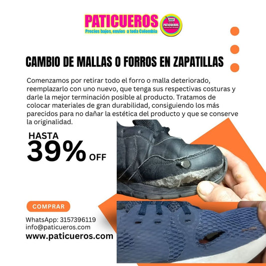 Cambio De Mallas O Forros En Zapatillas De Marca Tenis Botas Y Casi Cualquier Calzado