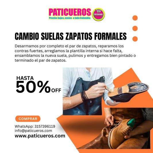 Cambio De Suelas A Zapatos Botas Formales Elegantes En Suela Crupón