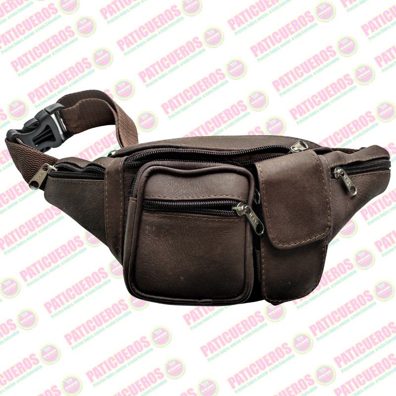 Canguro Riñonera En Cuero Genuino 100% Unisex Hombre Mujer
