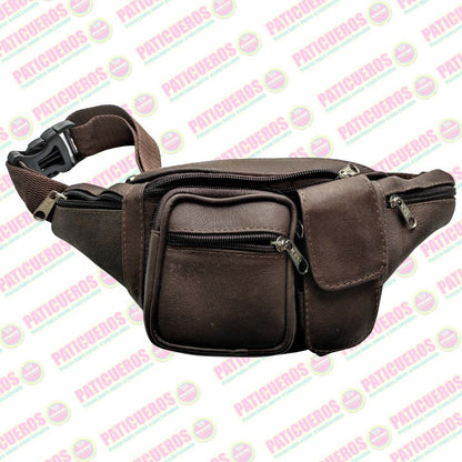 Canguro Riñonera En Cuero Genuino 100% Unisex Hombre Mujer