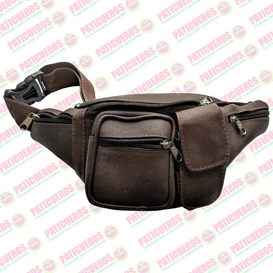 Canguro Riñonera En Cuero Genuino 100% Unisex Hombre Mujer