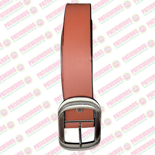 Correa Con Grabado En Cuero Para Mujer Cinturón De Dama 3,5 Centímetros De Ancho