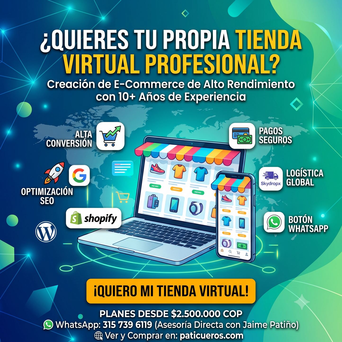 Creación de Tiendas Virtuales de Alto Rendimiento en Shopify y WooCommerce
