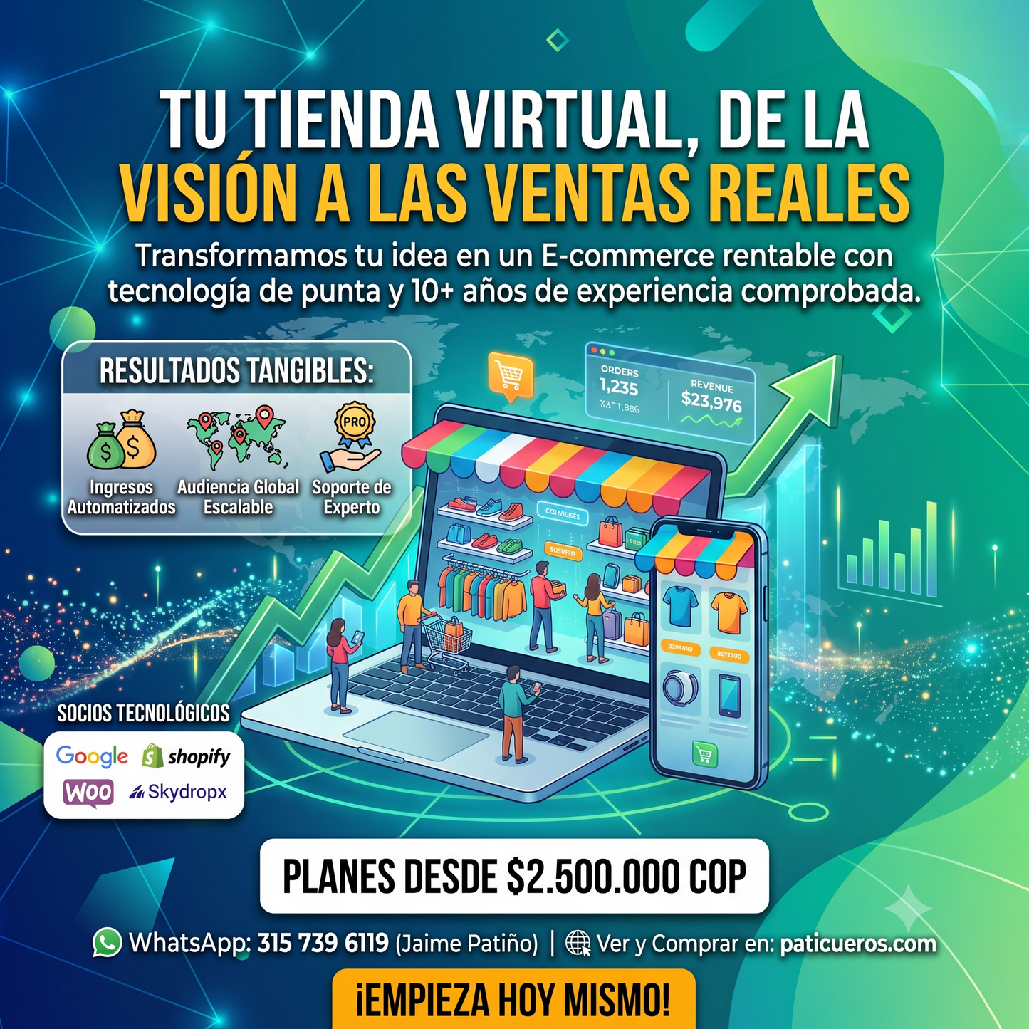 Creación de Tiendas Virtuales de Alto Rendimiento en Shopify y WooCommerce