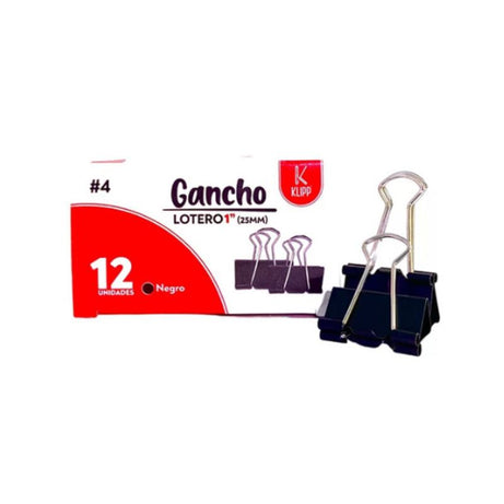 Gancho Lotero Klipp 1" 25 mm - Paquete de 12 Unidades, Resistencia y Durabilidad