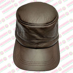 Gorra Militar en Cuero Genuino - Estilo Cubano Unisex