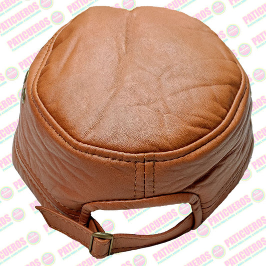 Gorra Cachucha Estilo Militar Cubana Cuero Genuino Unisex