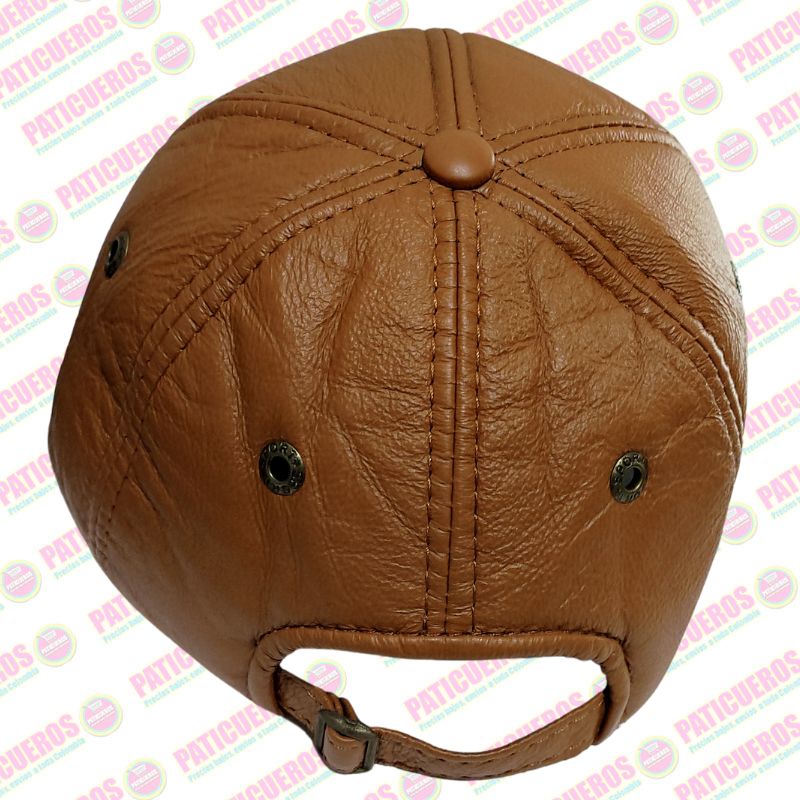 Gorra En Cuero Genuino 100% Cachucha Ajustable Unisex