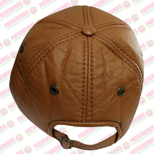 Gorra En Cuero Genuino 100% Cachucha Ajustable Unisex