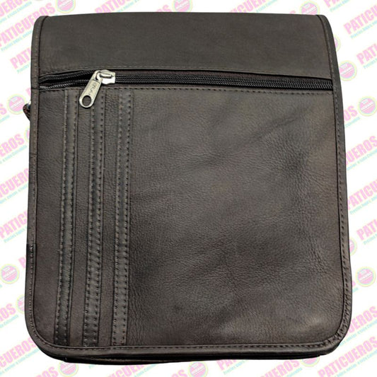 Bolso Carrier Manos Libres Bandolera Morral Cuero Bovino Tamaño Extra Grande Unisex