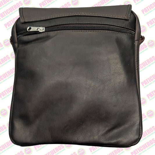 Bolso Carrier Manos Libres Bandolera Morral Cuero Bovino Tamaño Extra Grande Unisex