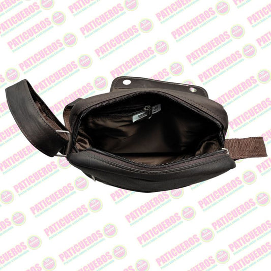 Bolso Carrier Manos Libres Bandolera Morral Cuero Bovino Tamaño Extra Grande Unisex