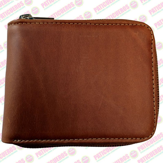 Billetera Con Cremallera En Cuero Para Hombre Producto Colombiano
