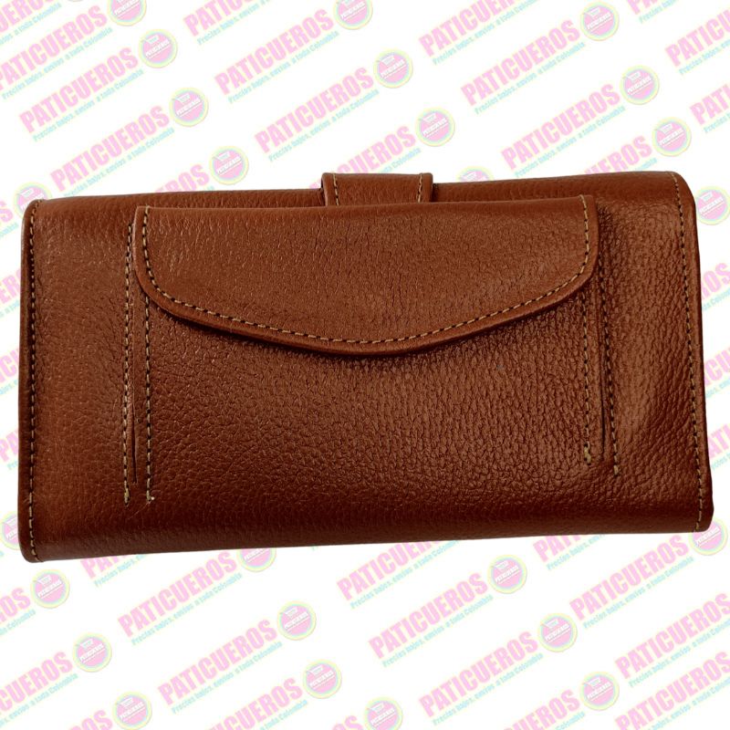 Billetera Cartera Monedero Cuero Genuino Dama Mujer embrague largo