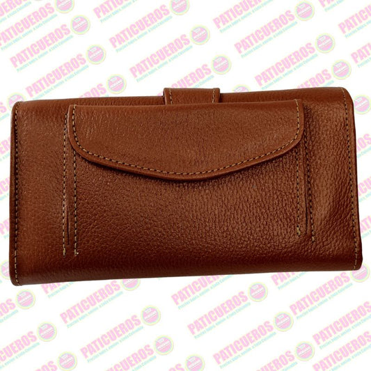Billetera Cartera Monedero Cuero Genuino Dama Mujer embrague largo