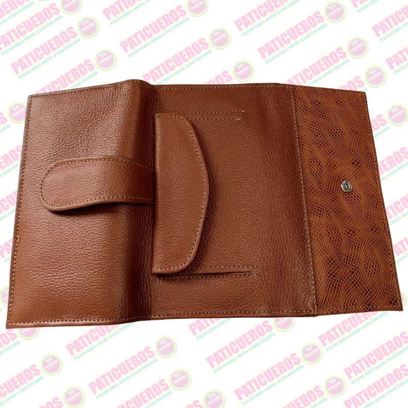 Billetera Cartera Monedero Cuero Genuino Dama Mujer embrague largo