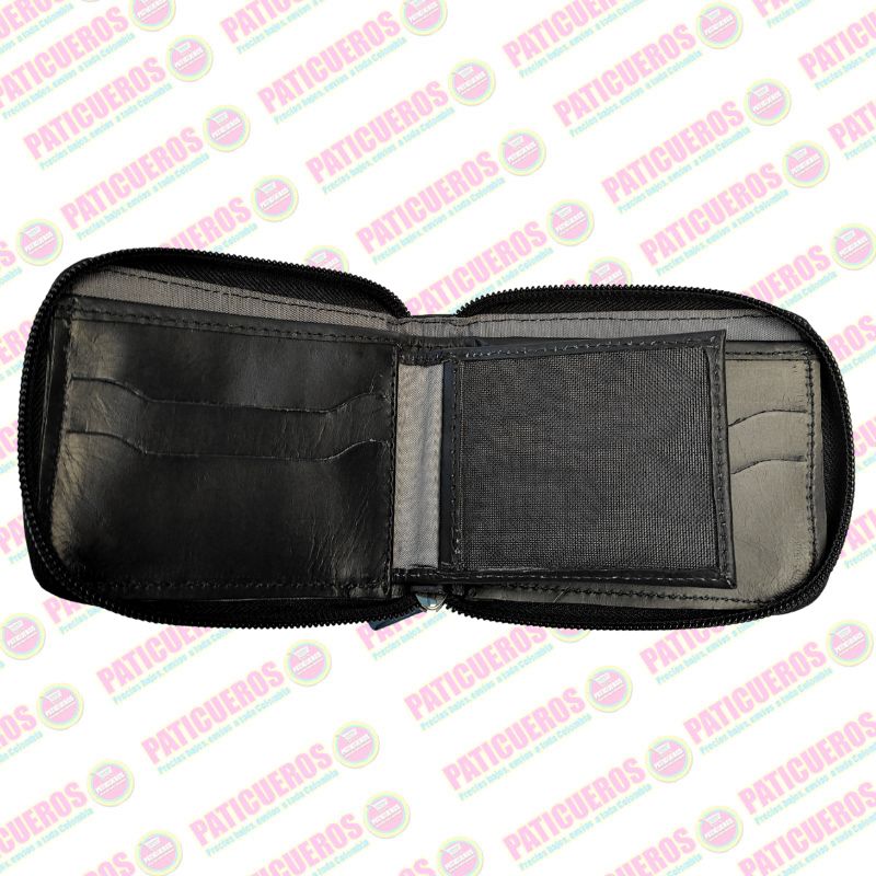 Billetera Con Cremallera En Cuero Para Hombre Producto Colombiano